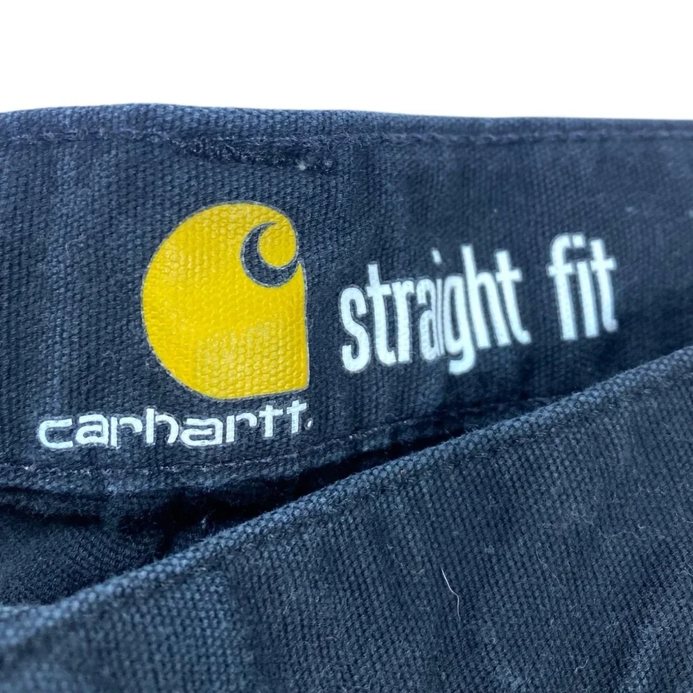 Carhartt Jeans Relaxed Fit Men's 33x34 Black RN# 14806 Carpenter Work Straight - Picture 5 of 12